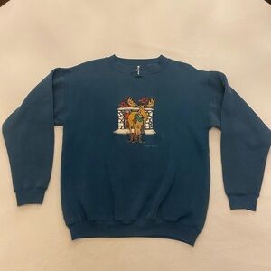 PIERRE CARDIN Vintage 80’s Men’s Moose Sweatshirt, Size Small.